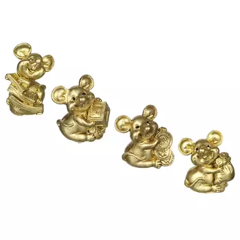 Сувенир Мышка СНОУ БУМ Символ Года, 4х2,5х5,5 см, полистоун, 4 дизайна