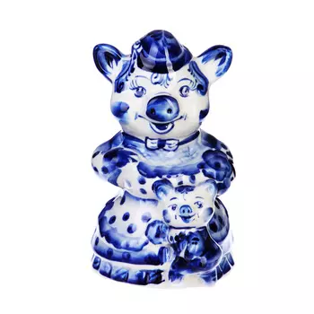 Сувенир Символ года, Гжельский фарфор, 15х11х8,5см