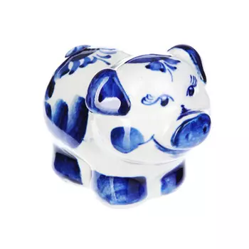 Сувенир Символ года, Гжельский фарфор, 5х6х4см