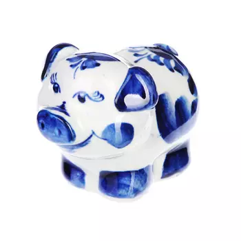 Сувенир Символ года, Гжельский фарфор, 5х6х4см