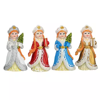 Сувенир Снегурочка СНОУ БУМ 8,3см, полистоун, 4 дизайна