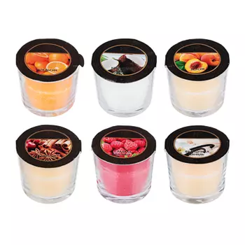 Свеча ароматическая в стакане, стекло, парафин