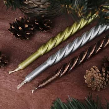 Свеча винтовая "Барокко-1", парафиновая, 24 см, 3 цвета, 13818101001