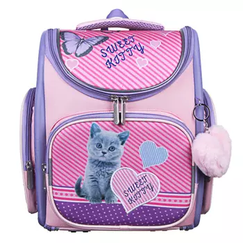 Свит Китти Ранец школьный жесткий разборный, 36x30x18см, 1 отд, 3 карм, эргономичная спинка, ПЭ