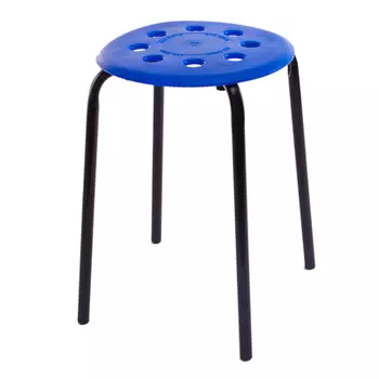 Табурет, металл, пластик, h47см, d32см, 2 цвета, НИКА