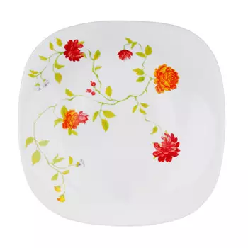 Тарелка десертная d. 21.5 см, опаловое стекло, квадратная форма, MILLIMI "Дионис"