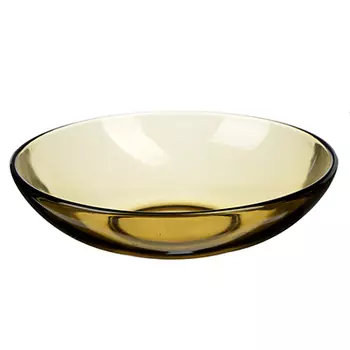 Тарелка глубокая d.19 см, дымчатое стекло, "Базилико"