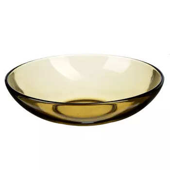 Тарелка глубокая d.19 см, дымчатое стекло, "Базилико"