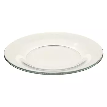 Тарелка стеклянная мелкая d. 19,6 см "симпатия"