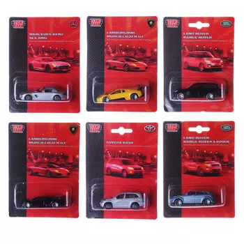 ТЕХНОПАРК Крутая иномарка, инерция, металл, 7,5см, 10 дизайнов, TOP604/06/08/19/20B