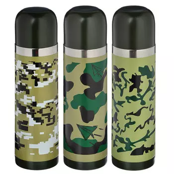 Термос "Хаки", 500 мл, нерж сталь, 3 дизайна