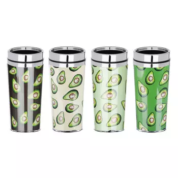 Термос-кружка VETTA 450мл "Авокадо", нерж.сталь, 4 дизайна