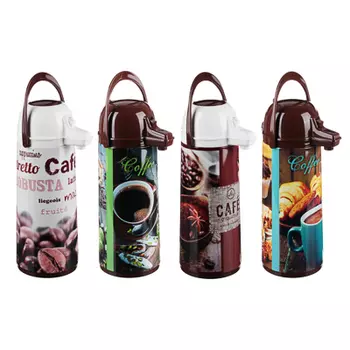 Термос с пневмонасосом, стеклянная колба, 1,9 л, NP-1902