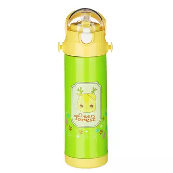 Термос SATOSHI 500мл, с трубочкой и герметичной крышкой, нерж. сталь,SL-530