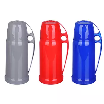 Термос VETTA "Туристический", 1 л, 3 цвета, стеклянная колба