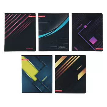 Тетрадь 48л. в кл. ПРЕМИУМ, офсет, обл.картон, скрепка, "Акценты", софт тач, 10101