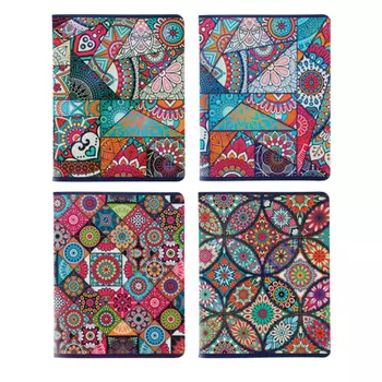 Тетрадь 48л. в кл. ПРЕМИУМ, офсет, обл.пластик, скрепка, "Витраж", печать по пластику, 9215