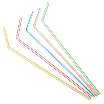 Трубочки для напитков 50шт, 240x5мм, цветные, "Праздничные"