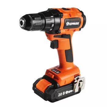 Ударная дрель-шуруповерт ЕРМАК, бесщёточный, 20 В, 40Н*м, 2А*ч, 2 скорости