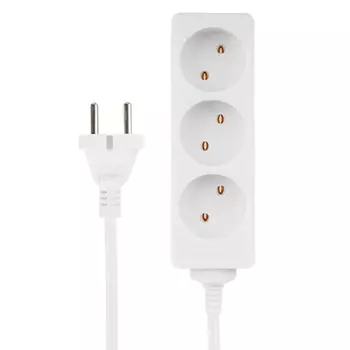 Удлинитель 3 гнезда FORZA 0,75 кв.мм, 5 м, евророзетка, 6A, 1500Вт