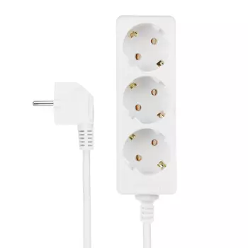 Удлинитель 3 гнезда FORZA 1 кв.мм 10 м, с заземлением, 16А, 3500Вт