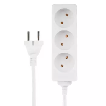 Удлинитель 3 гнезда FORZA 1 кв.мм 3 м, 10A, 2500Вт