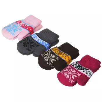 Варежки детские, 3-5 лет, 100% акрил, 4 цвета