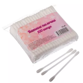 Ватные палочки 100шт в пакете