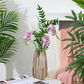 Ваза декоративная стеклянная, 13x27 см, арт.06.07-24