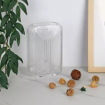 Ваза декоративная стеклянная, 14x20 см, арт.06.07-2