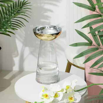 Ваза декоративная стеклянная, 14x30 см, арт.06.07-31