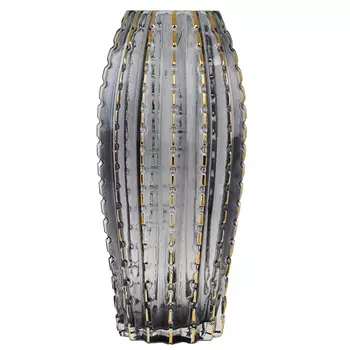 Ваза декоративная стеклянная, 14x30 см, арт.06.07-33