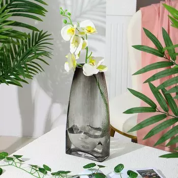 Ваза декоративная стеклянная, 15x35 см, арт.06.07-16