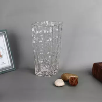 Ваза декоративная стеклянная, 15x7,5x25 см, арт.06.07-3