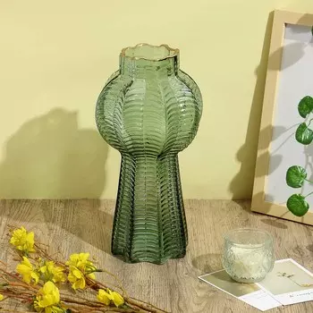 Ваза декоративная стеклянная, 16x31 см, арт.06.07-41