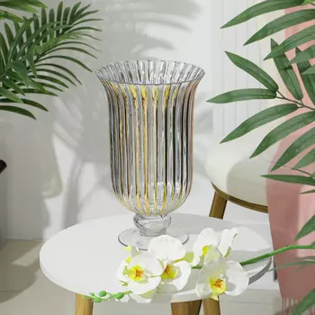 Ваза декоративная стеклянная, 18x30 см, арт.06.07-32
