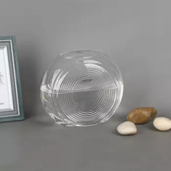 Ваза декоративная стеклянная, 19x16 см, арт.06.07-1