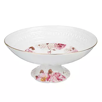 Ваза для фруктов, костяной фарфор, 18х8 см, MILLIMI "Роскошь"