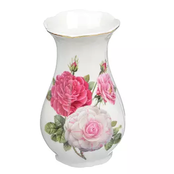 Ваза, фарфор, 15х9 см, MILLIMI "Шиповник"