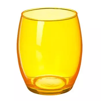 Ваза стекло, 11x9,5см, оранжевый, арт.2984