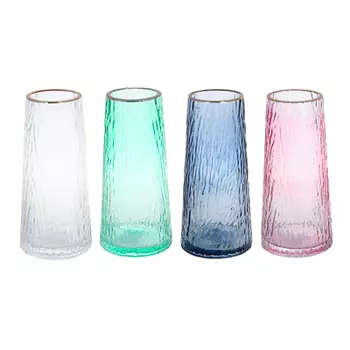 Ваза стеклянная, декоративная, 11x24 см, 4 цвета, арт.22