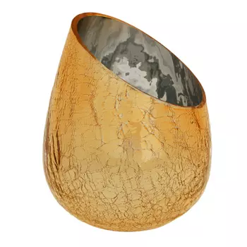 Ваза стеклянная, декоративная, 19,5x21 см, арт.6