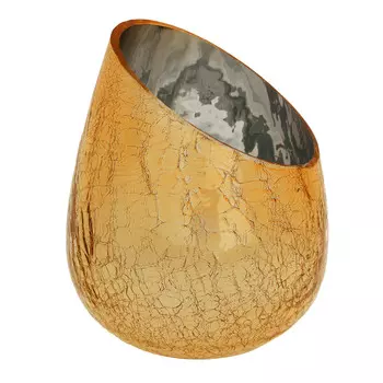 Ваза стеклянная, декоративная, 19,5x21 см, арт.6