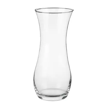 Ваза стеклянная, прозрачная, 24x11 см, арт 43737B