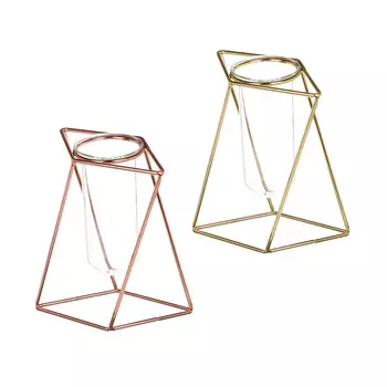 Ваза в рамке, 15,5см, стекло, металл