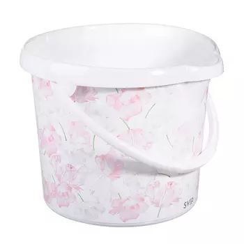 Ведро круглое 12л "Декор", пластик, SV4102