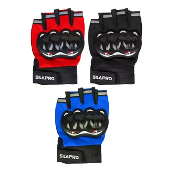 Велоперчатки, нейлон, пластик, размер: M, L, XL, XXL, 2 цвета, SILAPRO "PRO BIKER"