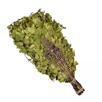 Веник берёзовый с лечебными травами, евро, 290гр