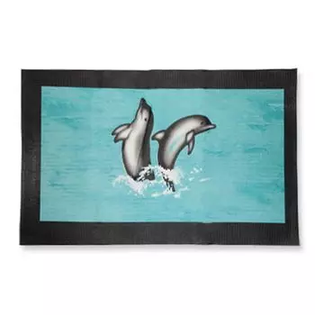 ВЕСЕЛЫЙ РОДЖЕР Коврик в ванну ПВХ, 50x80см, с однородной структурой, цвет микс