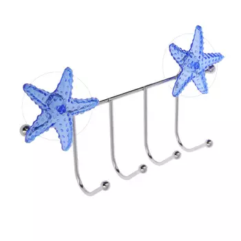 Вешалка, 4 крючка, хром, SonWelle Морская звезда, арт. 2437STAR